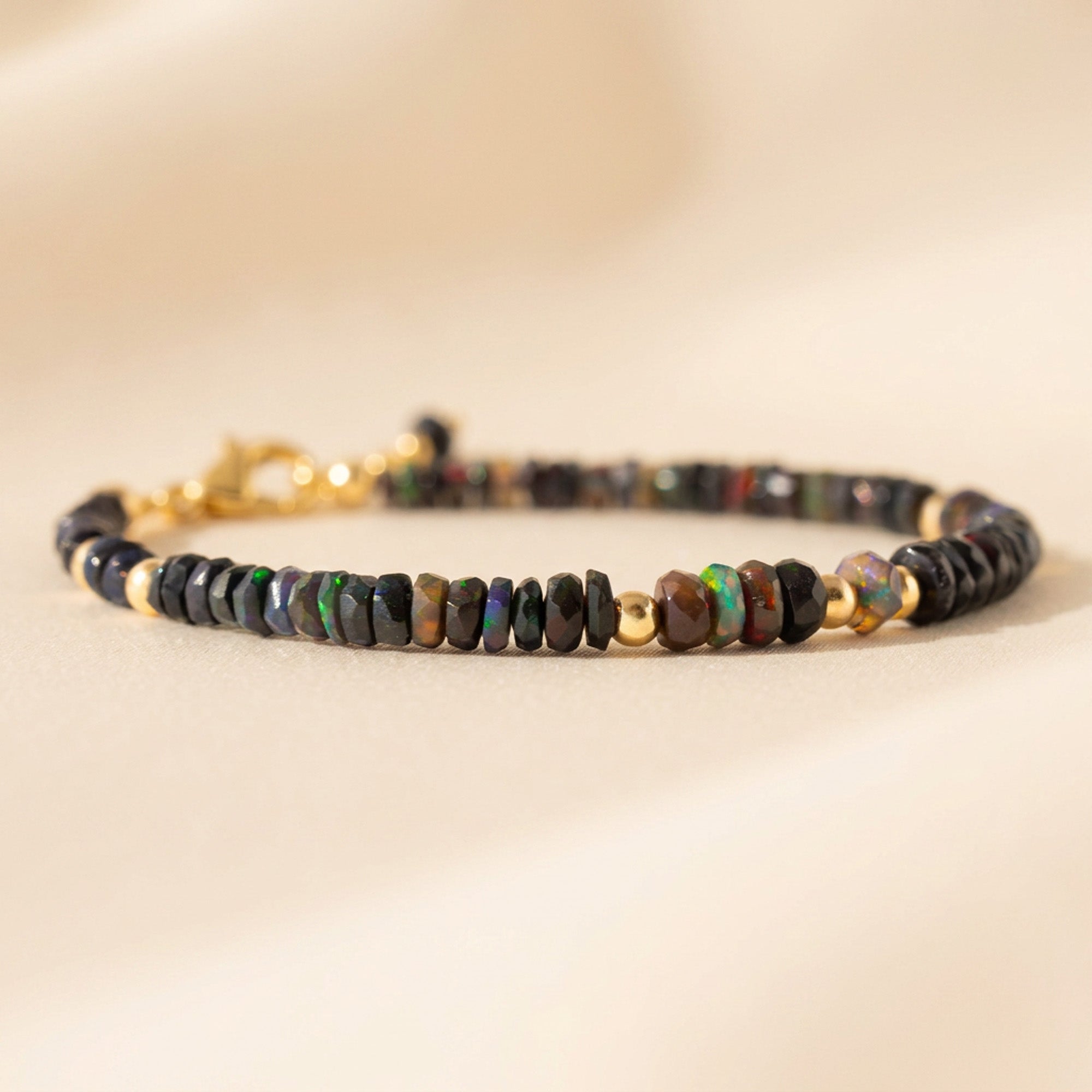 Real Black Opal Bracelet
