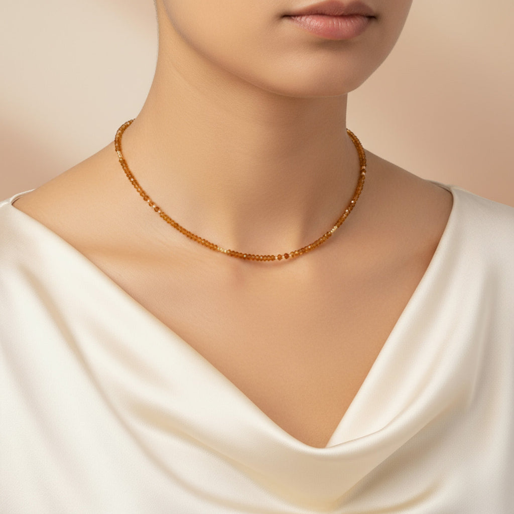 Beaded Citrine Necklace
