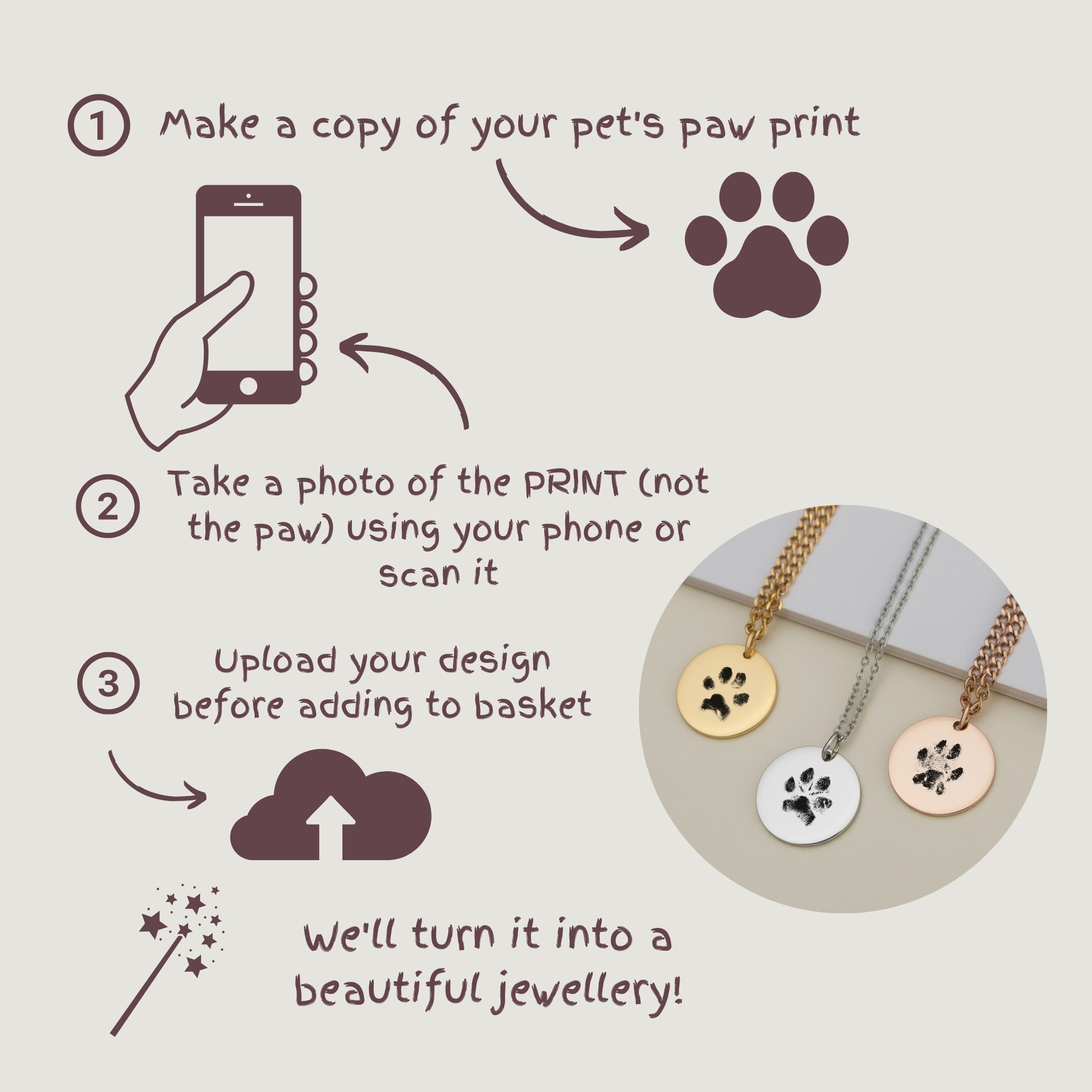Paw Print Necklace