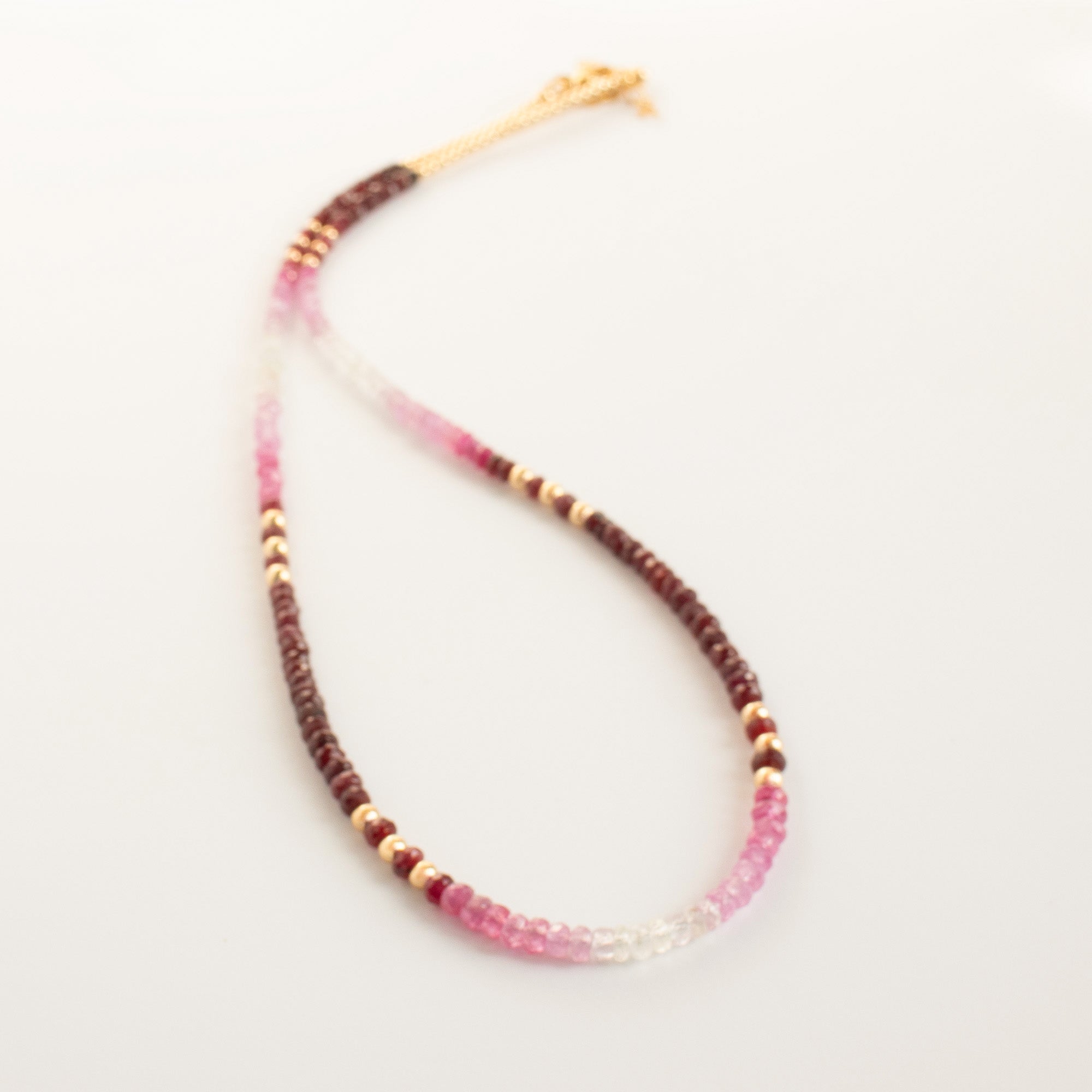 Ombré Ruby Bead Necklace